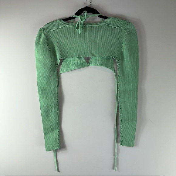 Ser.O.Ya Women’s Dahlia Ribbed Shrug and Bralette Set in Green Size XL - Picture 5 of 10